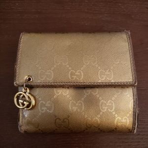 Vintage Gucci Gold French Purse Wallet